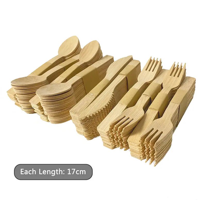 China EcoFriendly Bamboo Disposable Wooden Cutlery Set Manufacturers