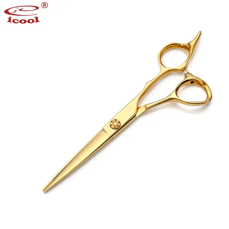 Wholesale Gold Coated Hair Barber Scissors Professional Hair Scissors