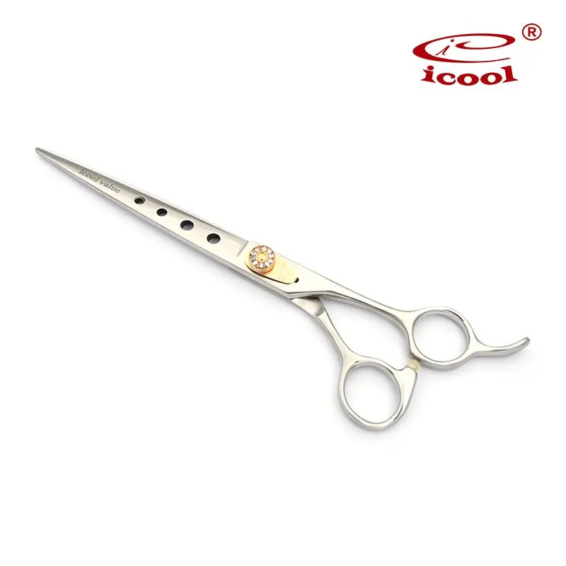 Wholesale Pet Grooming Scissors Shears With Blade Holes For Dog Manufacturer and Supplier Icool