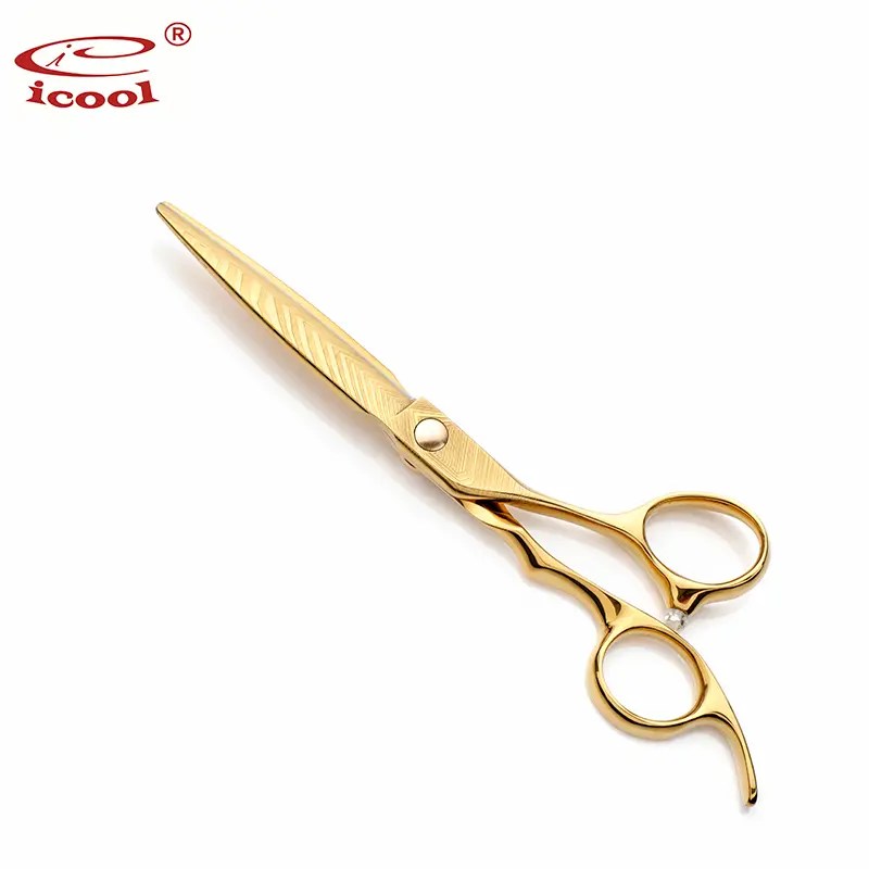 Wholesale Gold Engraved Barber Scissors Hair Cutting Scissors Set