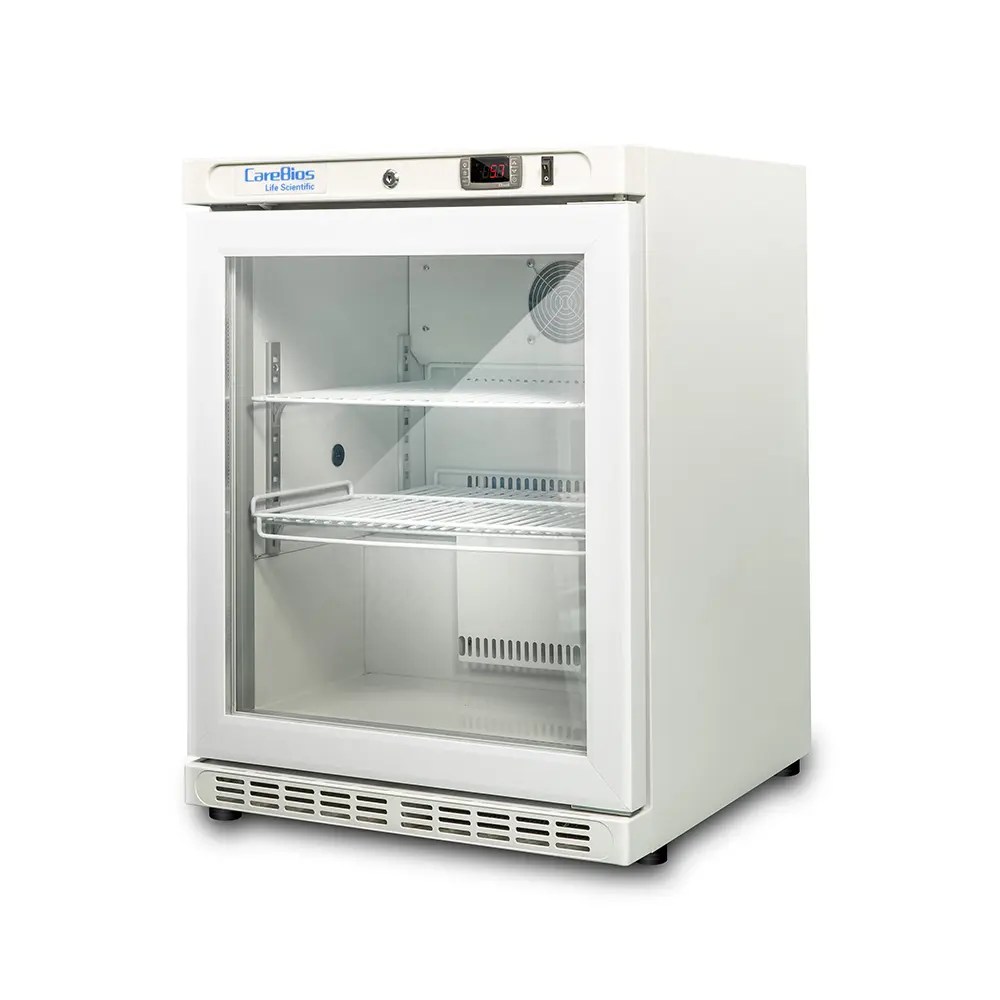 Wholesale +2+8℃ Pharmacy Refrigerator 140L Tempered glass Door