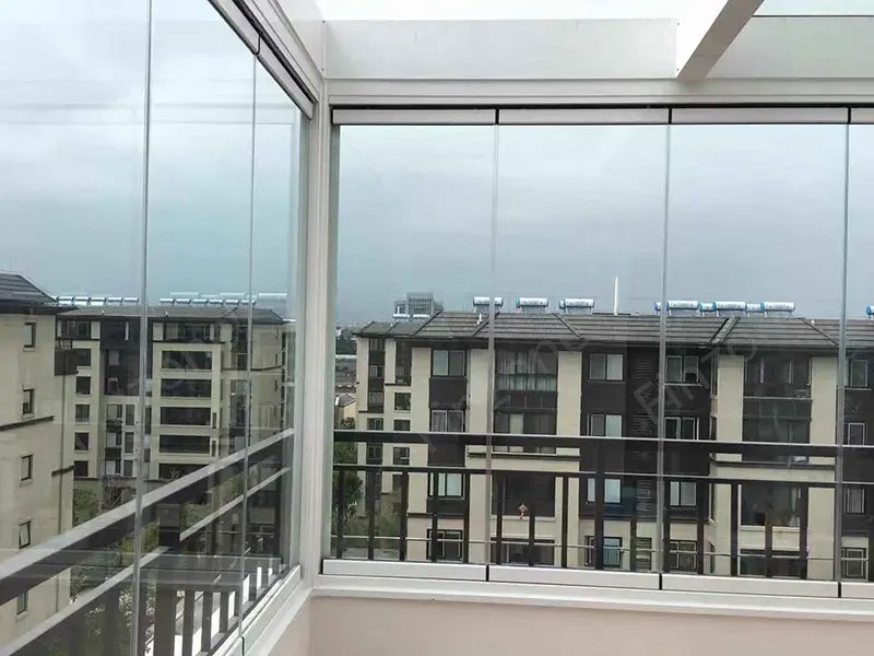 China Curved glass balcony home balcony design balcony frameless glass