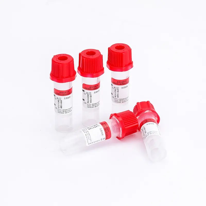 China Newly Arrival Red Top Serum Tubes Micro Blood Collection Tubes