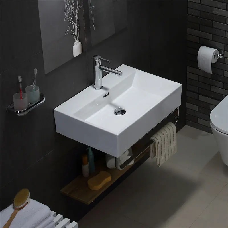 Wholesale European style ceramic bathroom wall mounted wash basins wall