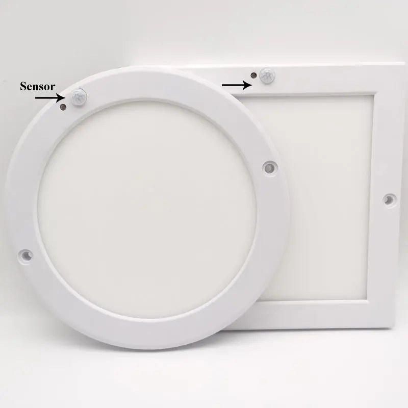 China 12W 7inch Surface Mounted PIR Sensor Round LED Ceiling Panel