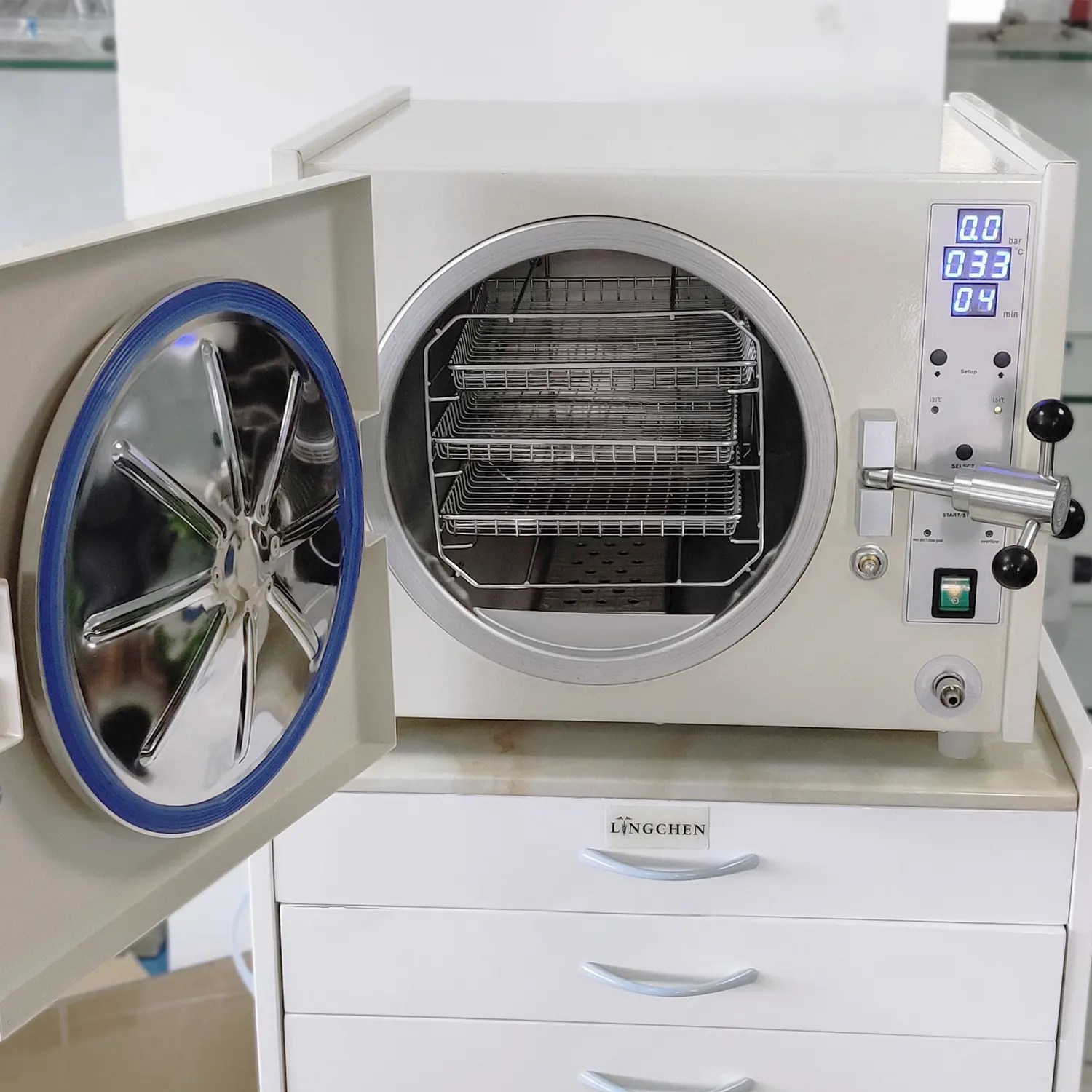 China Class B 22 Mins 18L Real Vacuum Dental Autoclave TS18 Manufacture and Factory Lingchen