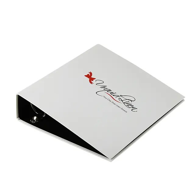 China Hardcover custom binders OEM Logo printed 3 Hole
