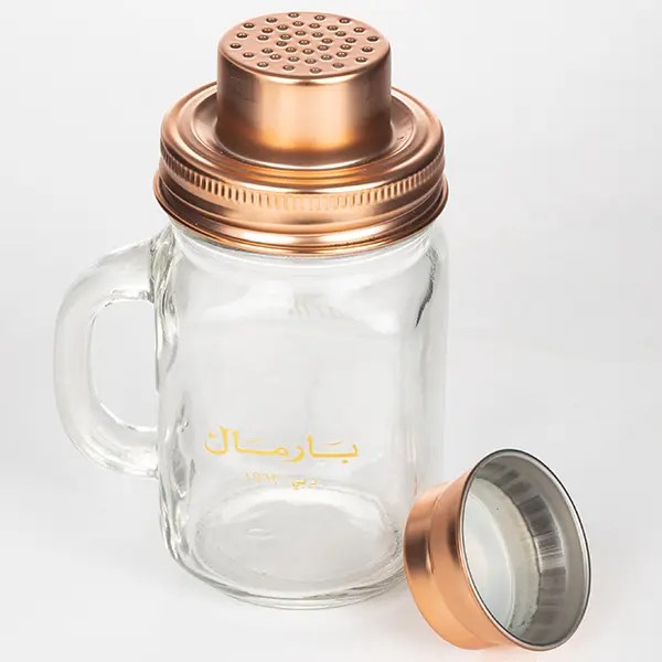 OEM 304 Stainless Steel Rose Gold Mason Jar Cocktail Shaker Lid factory