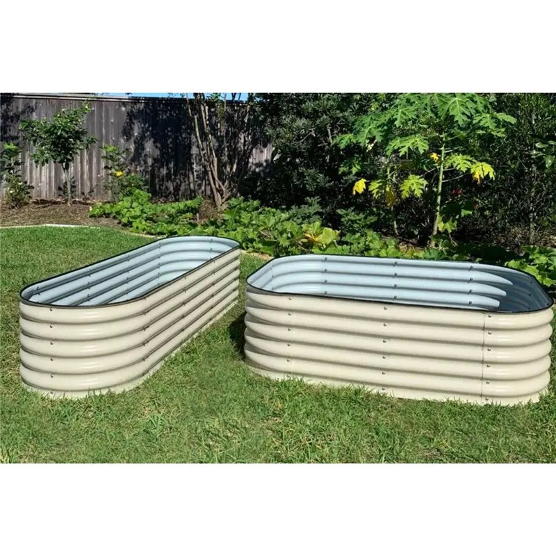 Round Galvanized Steel Raised Garden Bed Garden Design Ideas