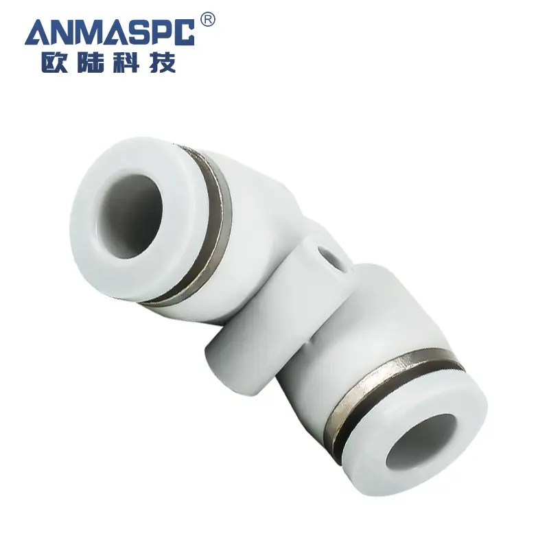 China Quick Connect Plastic Push in Pneumatic Fitting L Connector Pipe