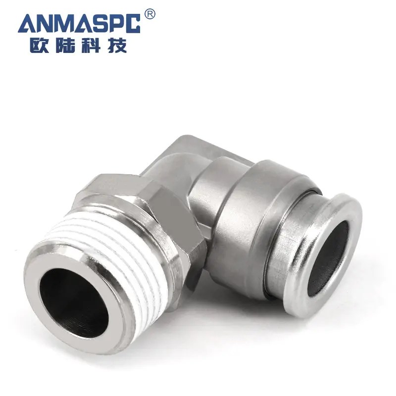 China Quick Connect stainless steel Pneumatic Elbow Fittings PL