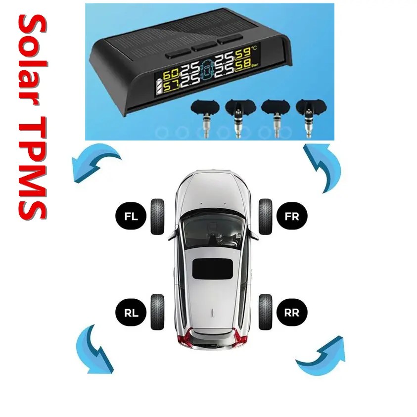 Wholesale Solar Powered TPMS For cars Tire pressure monitoring system with Japanese battery