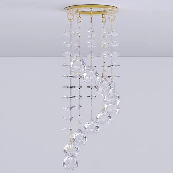 Wholesale decoration crystal glass octagonal bead hanging lamp living