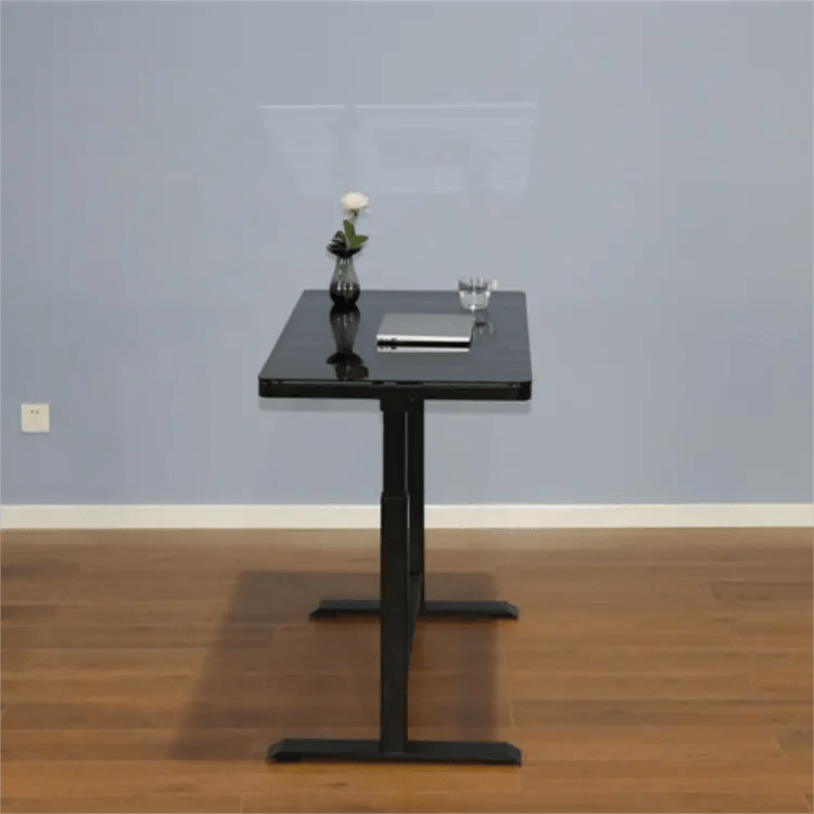 China Glass Top Modern Design Office Computer Adjustable Standing Desk