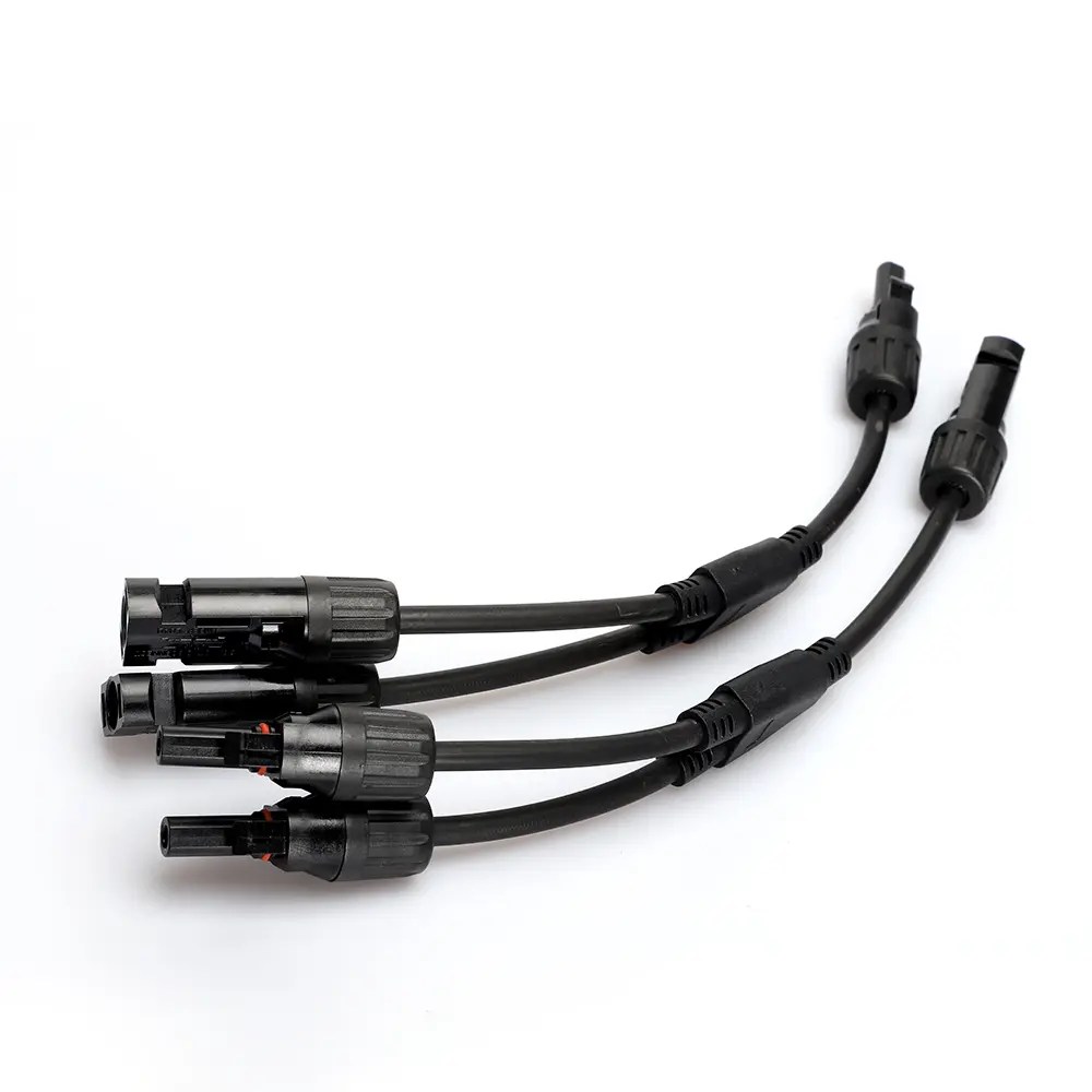 Wholesale MC4 solar panel connector Y branch 2 in 1 out Manufacturer
