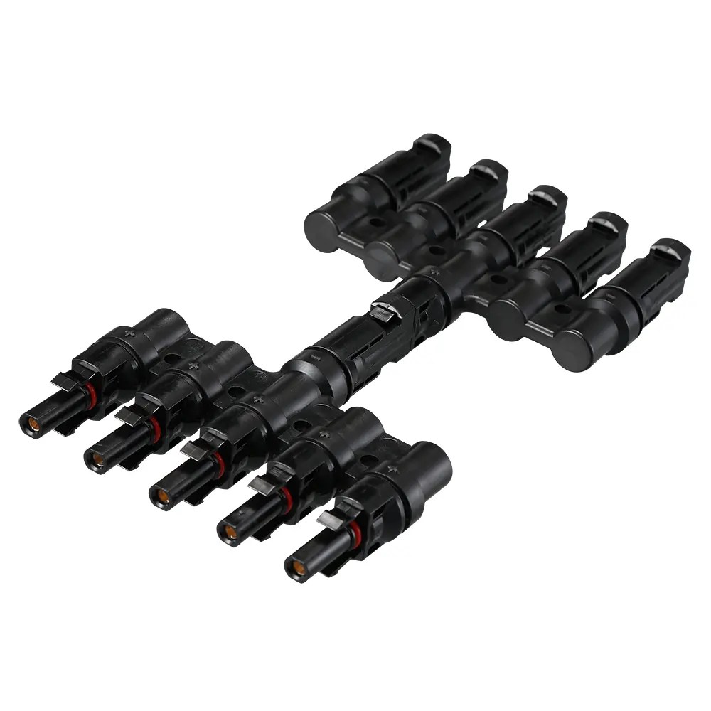 Wholesale MC4 SOLAR PANEL CONNECTOR T BRANCH 3/4/5/6 IN 1 OUT