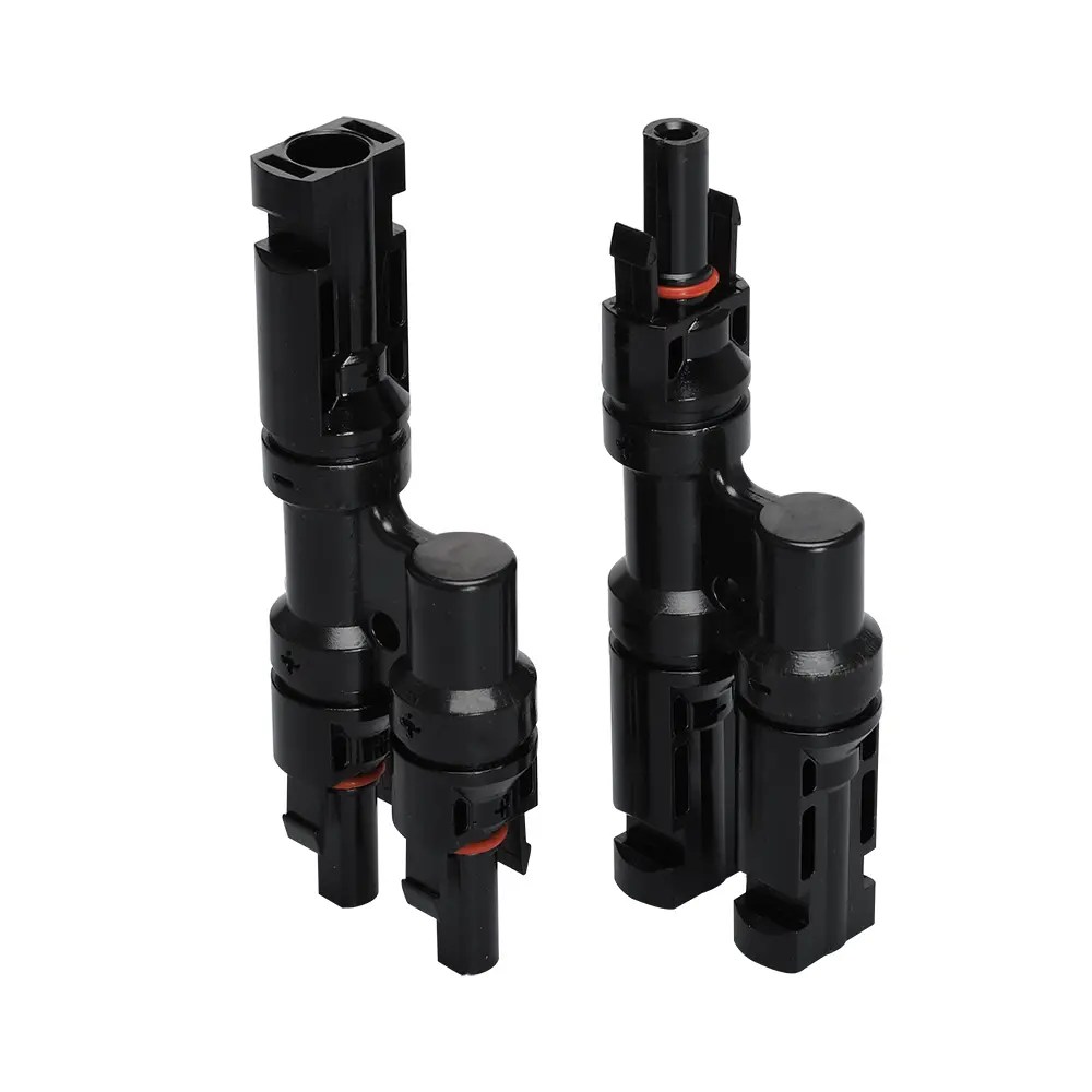 Wholesale MC4 solar panel connector T branch 2 in 1 out Manufacturer