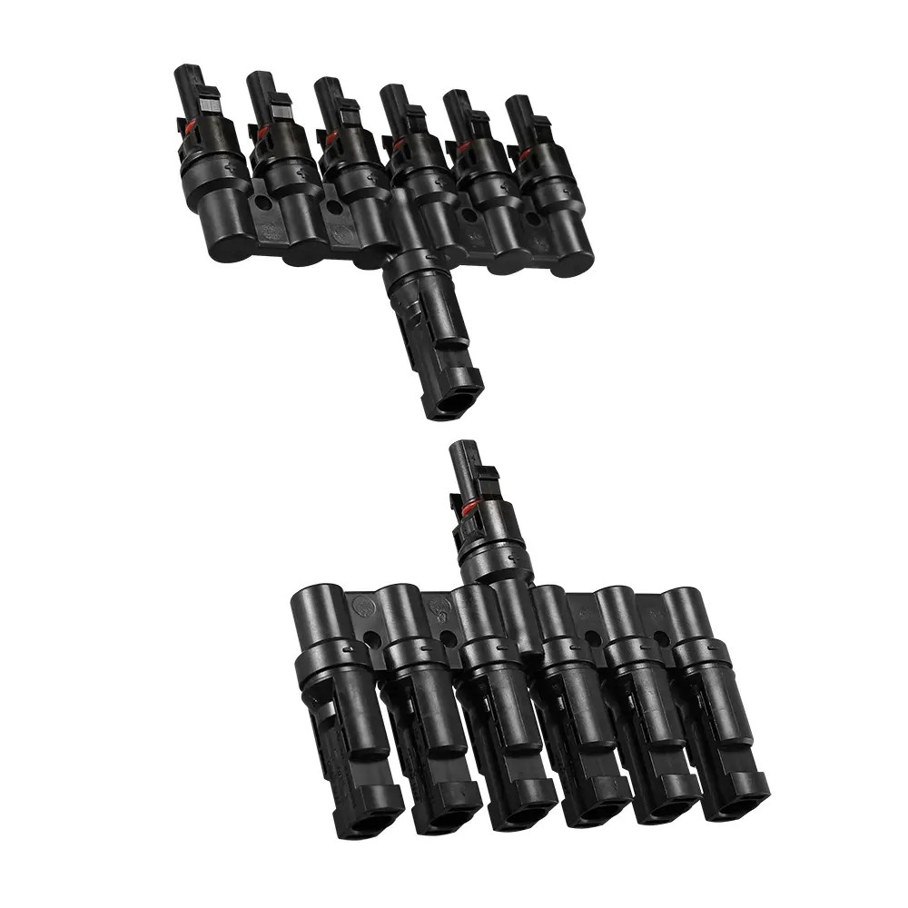 Wholesale MC4 SOLAR PANEL CONNECTOR T BRANCH 3/4/5/6 IN 1 OUT