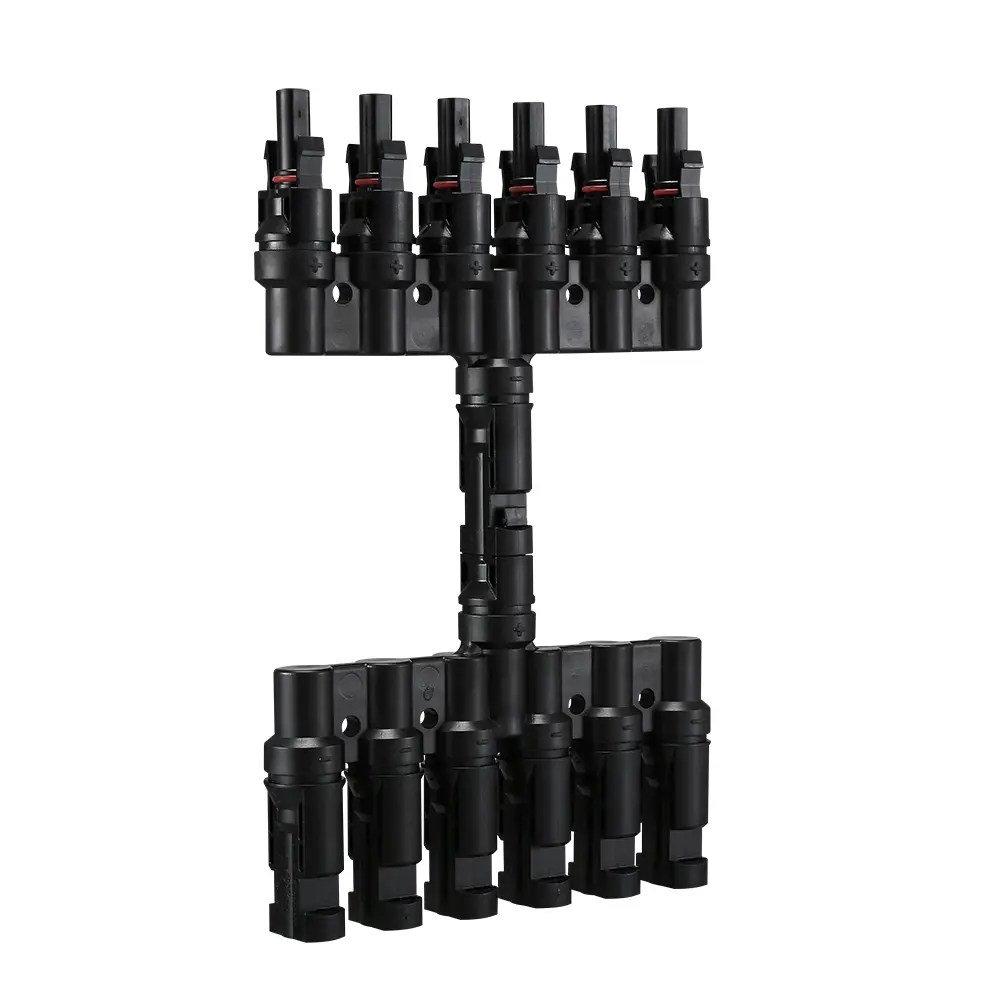 Wholesale MC4 SOLAR PANEL CONNECTOR T BRANCH 3/4/5/6 IN 1 OUT
