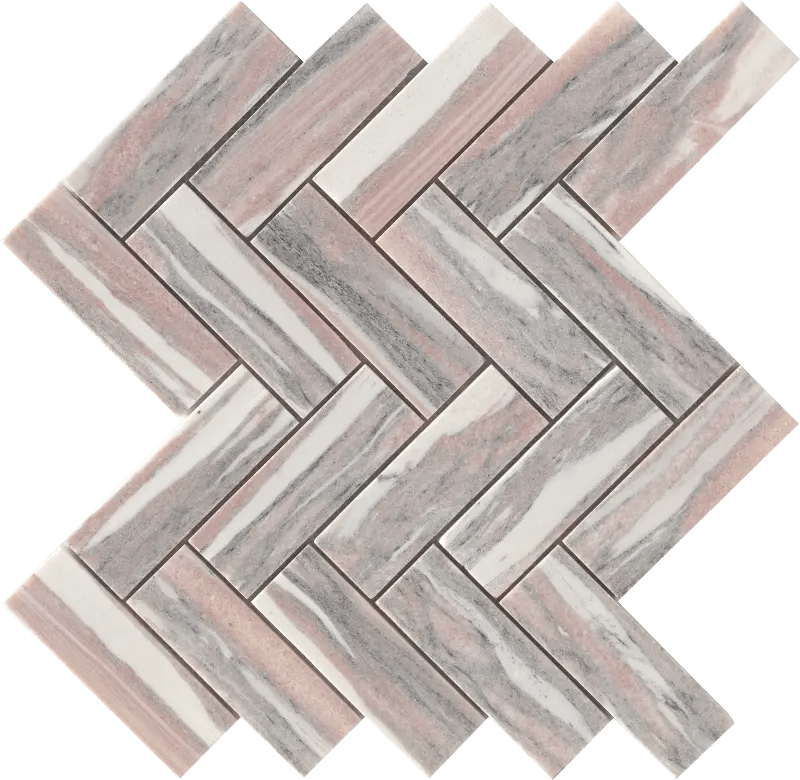 China Wholesale Cecily Pattern Polished Marble Mosaic Tile Herring