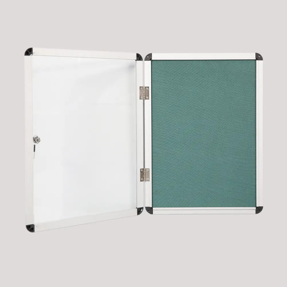 China Lockable Bulletin felt Board Enclosed Display Case Factory and