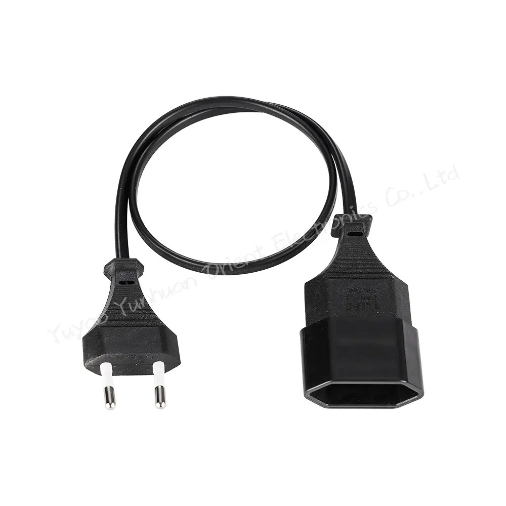 Custom Euro 2 Pin Male To Female Extension Cables Manufacturer and
