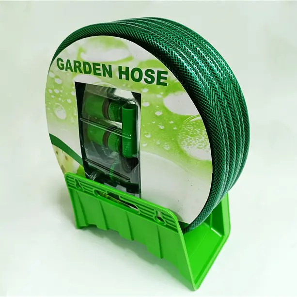 China PVC Garden Hose Green Orange With Spray Gun And Connectors