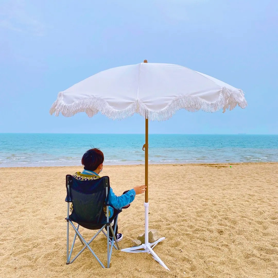 Beach Umbrella With Tassels Inspiring Outdoor Spaces Our Favorite
