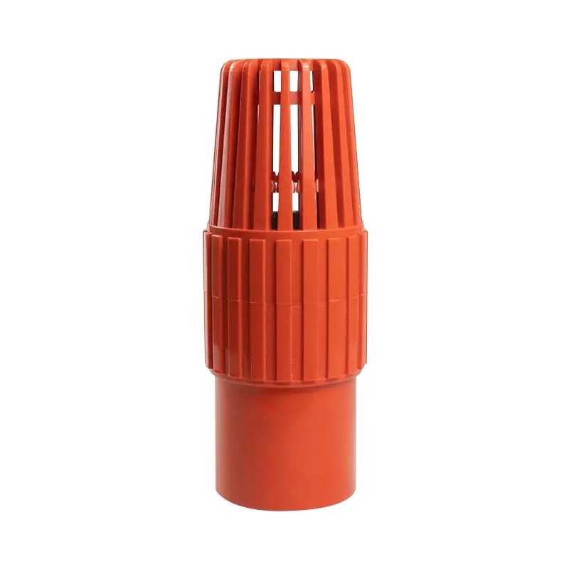 China Competitive Price for Pvc Pipe Fittings Pn16 PVC Foot Valve Red