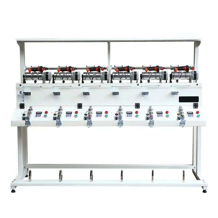 Computerized 6 Head Spinning Yarn Winding Machine Yarn Winder Machine