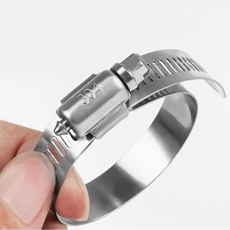 China 304 Stainless Steel Throat Band Cable Tie Width 12MM Tube Fixing