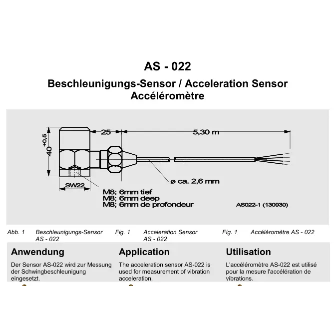 Best B&K VIBRO AS022 Acceleration Sensor Suppliers and Company
