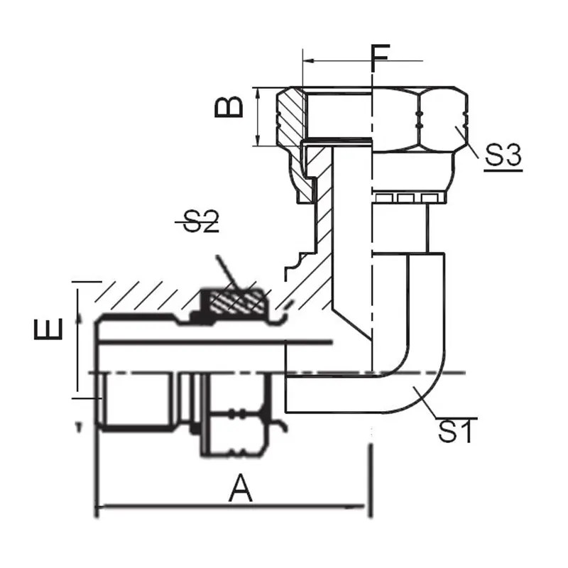 Wholesale 90° Elbow SAE ORing Boss / ORing Face Seal Female High