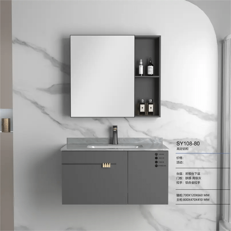 OEM Modern cheap wall hung bathroom mirror with sink wash basin