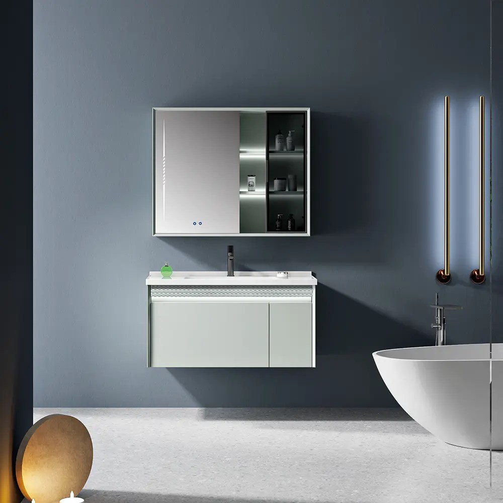 OEM Factory Direct Sale design mdf bathroom vanity with mirror
