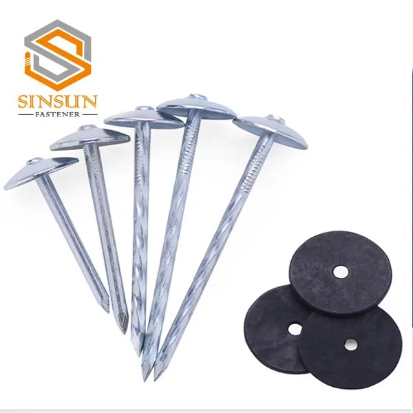 Wholesale Umbrella Head Roofing Nail for Corrugated roofing sheets