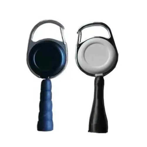 China Custom Carabiner Retractable Badge Reel With Pencil / Pen Holder
