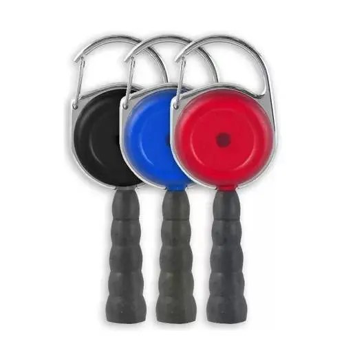 China Custom Carabiner Retractable Badge Reel With Pencil / Pen Holder