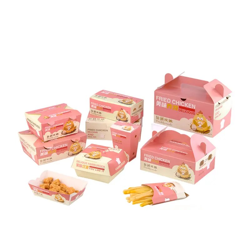 China Custom disposable food grade cardboard hamburger packaging paper