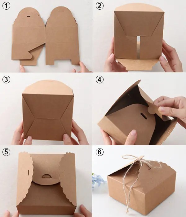 China 2023 Custom Wholesale Wedding Party Favor Kraft Paper Folding