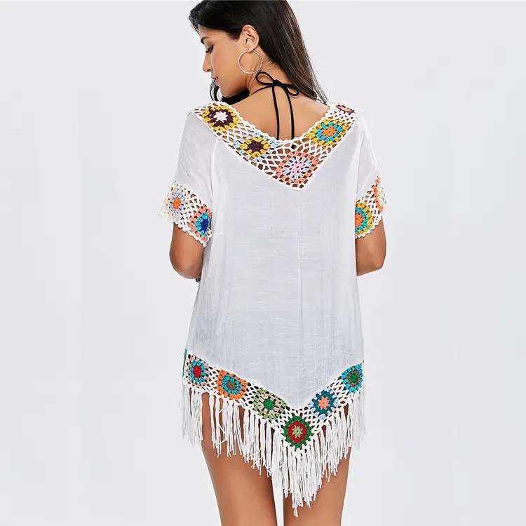 Wholesale Women’s Crochet Chiffon Tassel Swimsuit Beachwear Cover Ups