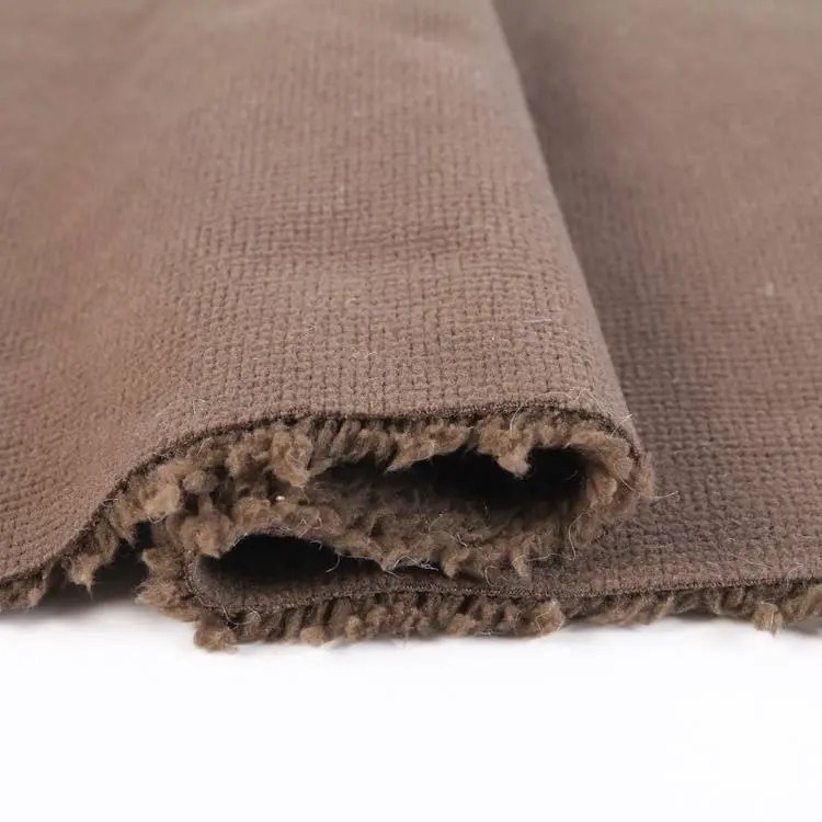 China ShrinkResistant 100 polyester plain dyed fleece bonded fabric