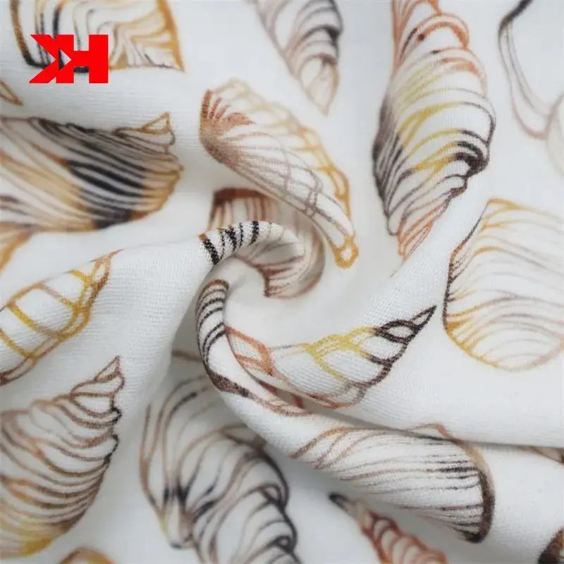 Wholesale custom made digital printing on cotton bamboo fabric for