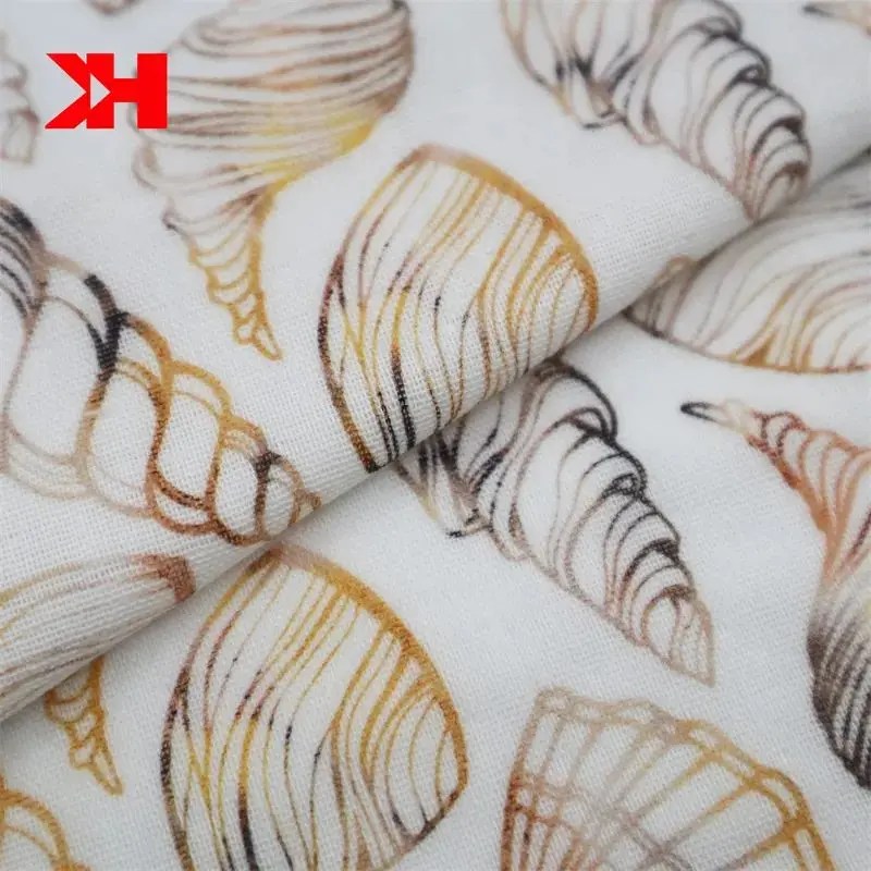 Wholesale custom made digital printing on cotton bamboo fabric for