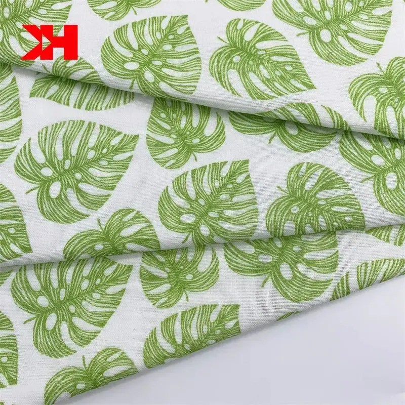 Wholesale custom printed cloth material bamboo cotton gauze fabric