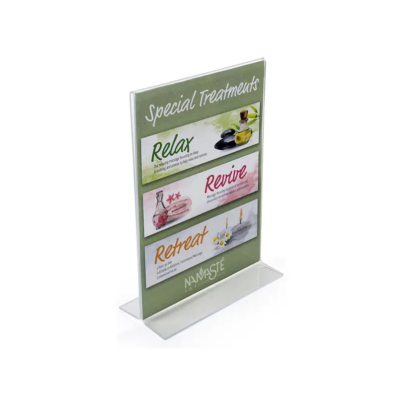 Custom Stylish Menu Display Stand Manufacturer and Supplier ACRYLIC