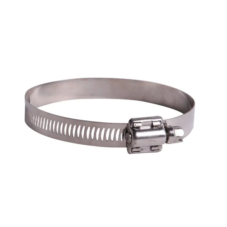China Stainless Steel European Hose Clamp Perforated Band Heavy Duty