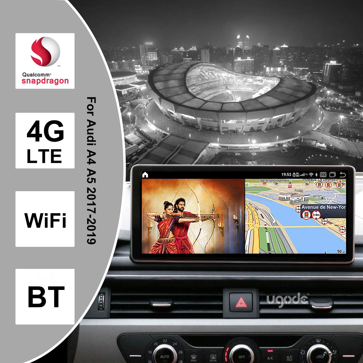 China High reputation Gps Navigation AUDI A4 A5 20172019 Android