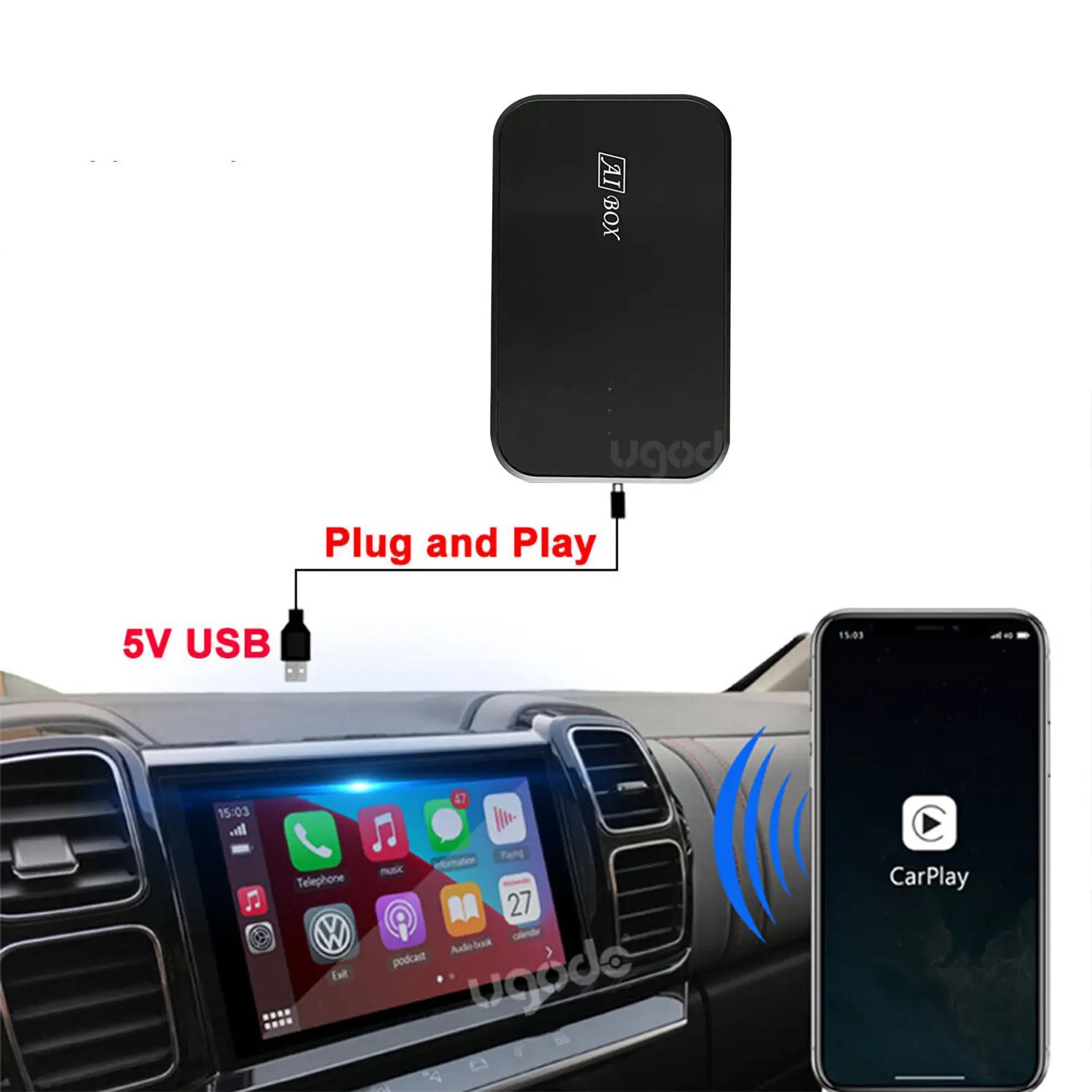 China Ugode Android AI Box Carplay Android auto Car Auto MultiMedia