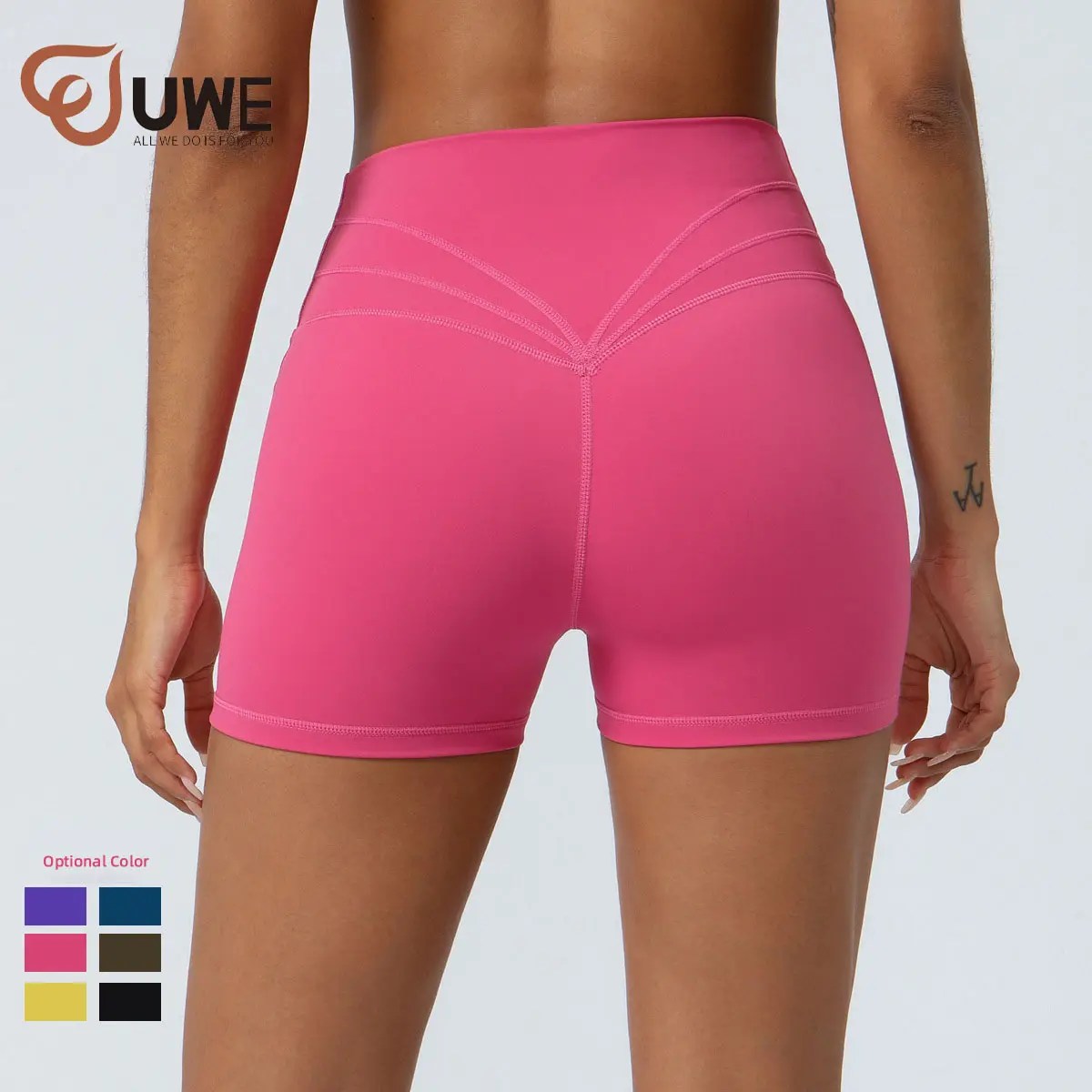 Yoga Biker Shorts Cross Waist V Hip Line Running Short Pants（354